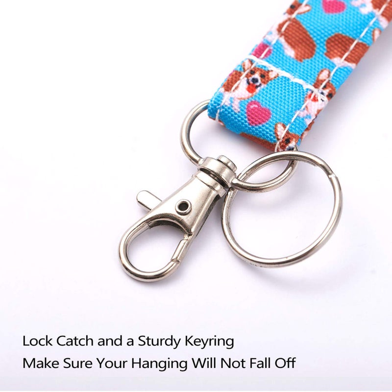 LParkin Corgi Dog Key Lanyard ID Badge Holder - Cotton Fabric Preschool Lanyard - Teacher & Coworker Gift for Her & Boss - Image 3